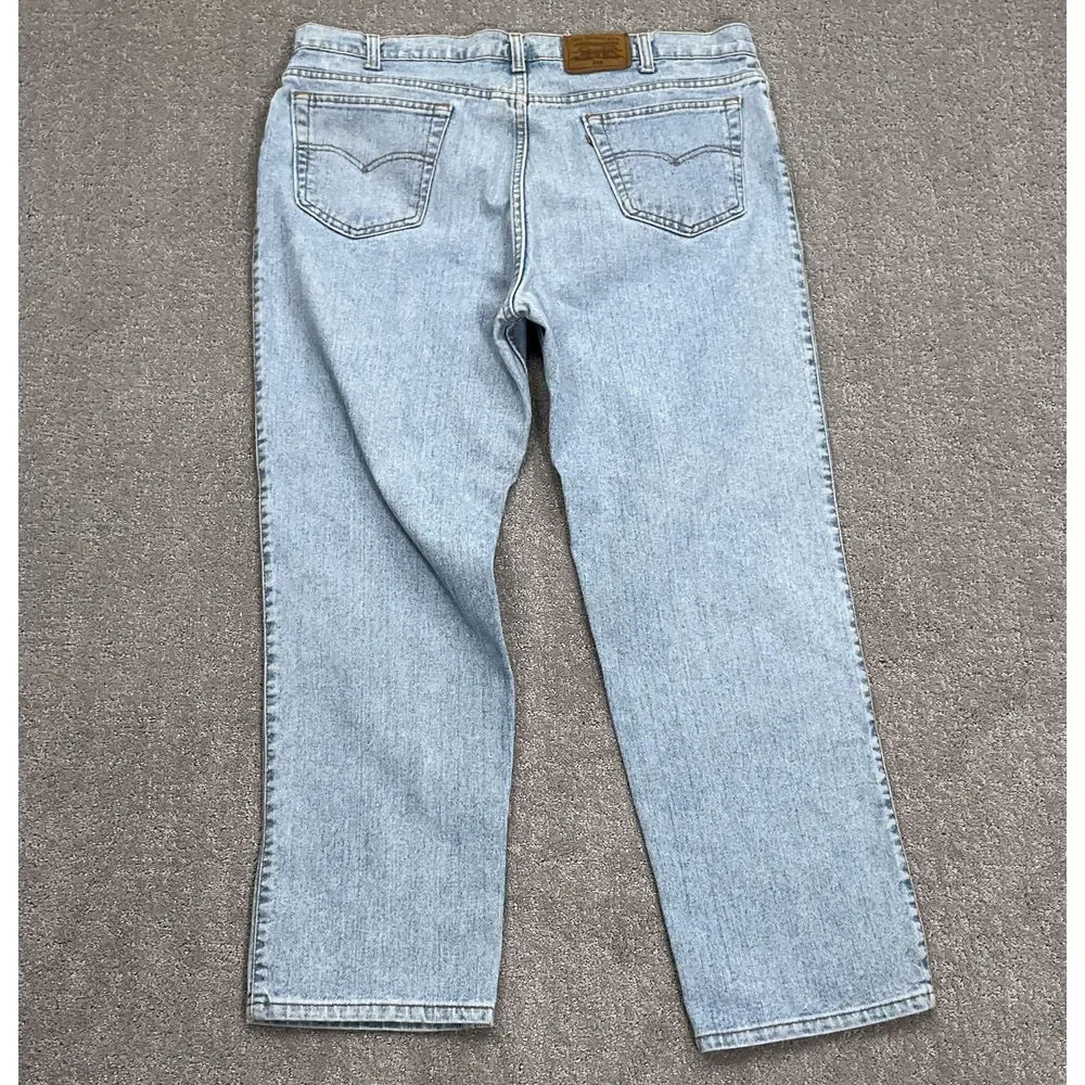 Levis Jeans Men W42 L30 Light Blue‎ Relaxed Fit  Denim WPL423 Bat Wing USA  VTG